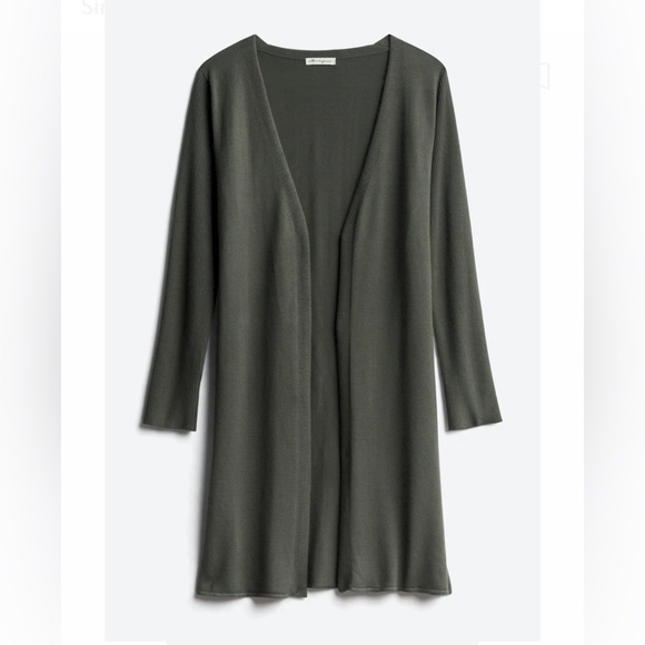 Cotton Emporium Sweaters - COTTON EMPORIUM Simi Ribbed Sleeve Duster Cardigan Olive size M